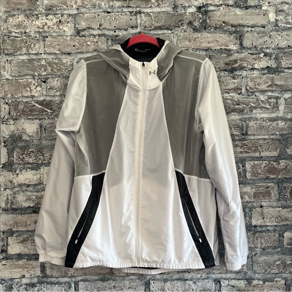 LG Jackets & Blazers - Underarmour Two-Tone Packable All Weather Windbreaker Smoke & Pet free home
